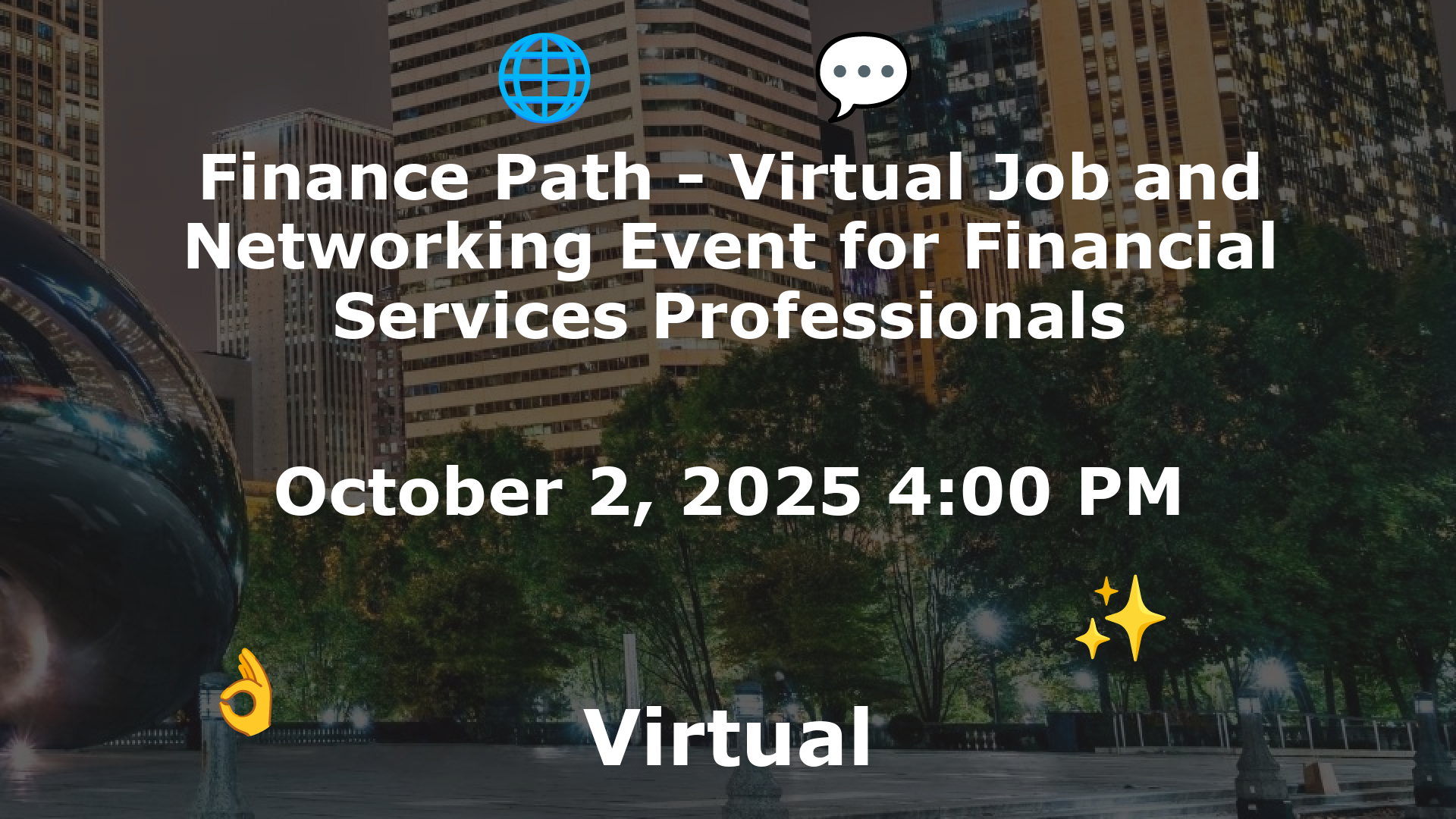 Finance Path - Virtual Job and Networking Event for Financial Services Professionals event image
